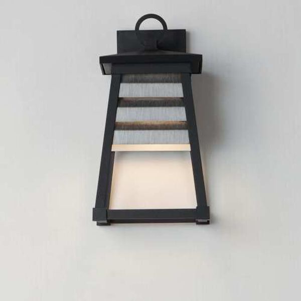 Shutters Weathered Zinc Black Eight-Inch One-Light Outdoor Wall Sconce, image 3