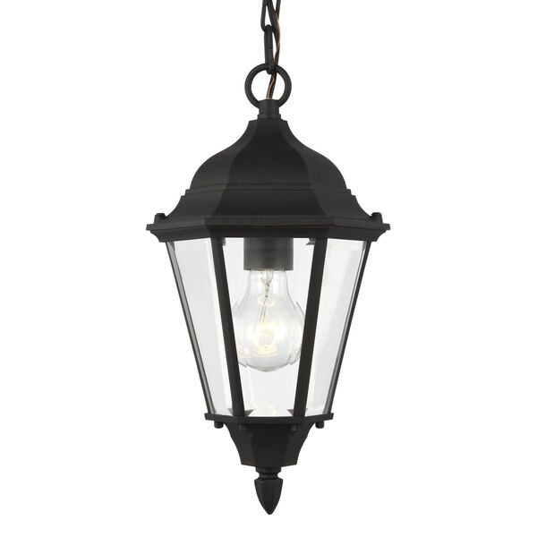 Bakersville Black One-Light Outdoor Pendant with Satin Etched Shade, image 2