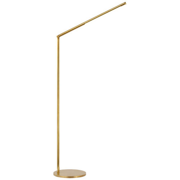 Cona Large Articulating Floor Lamp in Antique-Burnished Brass by Kelly Wearstler, image 1