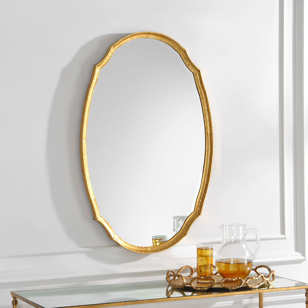 Vivian Gold Leaf Framed Wall Mirror, image 1