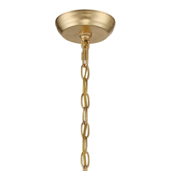 Rylee Antique Gold Three-Light Chandelier Convertible to Semi-Flush Mount, image 5