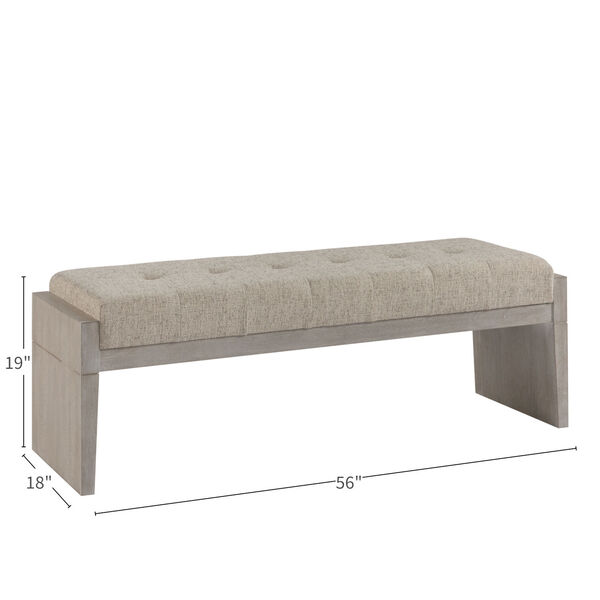 Midtown Flannel Bed End Bench, image 3