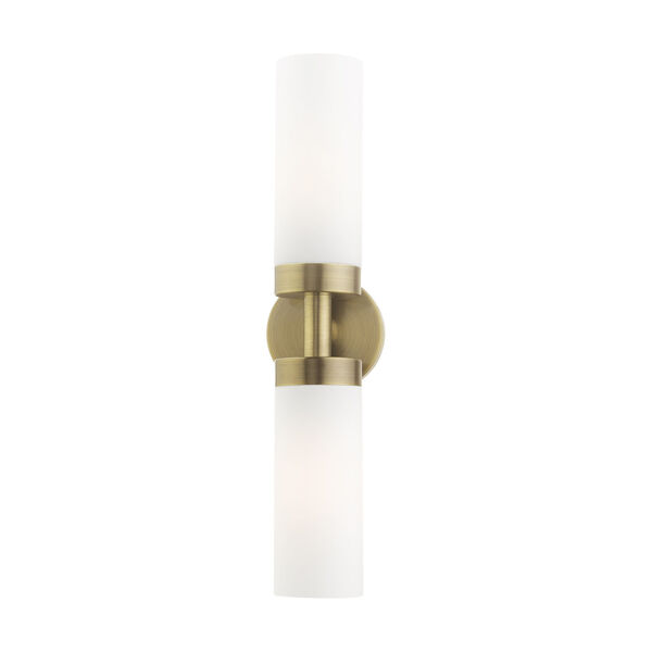 Aero Antique Brass Two-Light ADA Wall Sconce, image 3