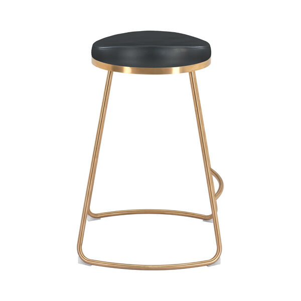 Bree Black and Gold Counter Stool, Set of Two, image 3
