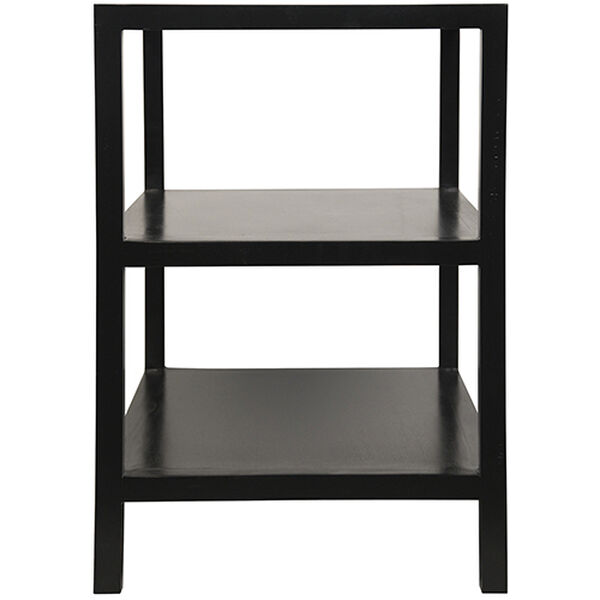 Hand Rubbed Black Two Shelf Side Table, image 3