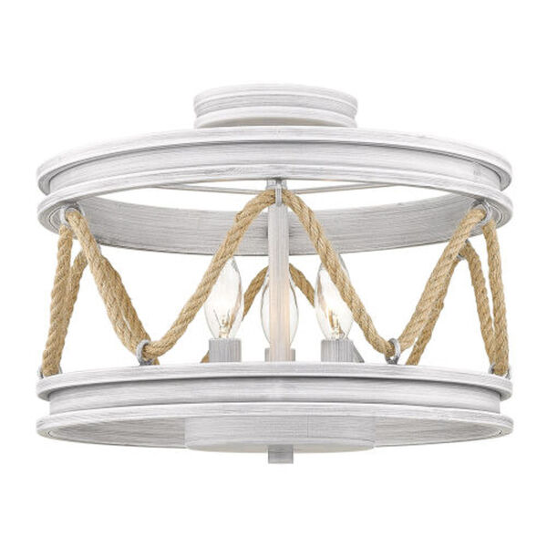 Claire Gray Driftwood Two-Light Semi-Flush Mount, image 1