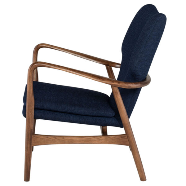Patrik Blue and Walnut Occasional Chair, image 3