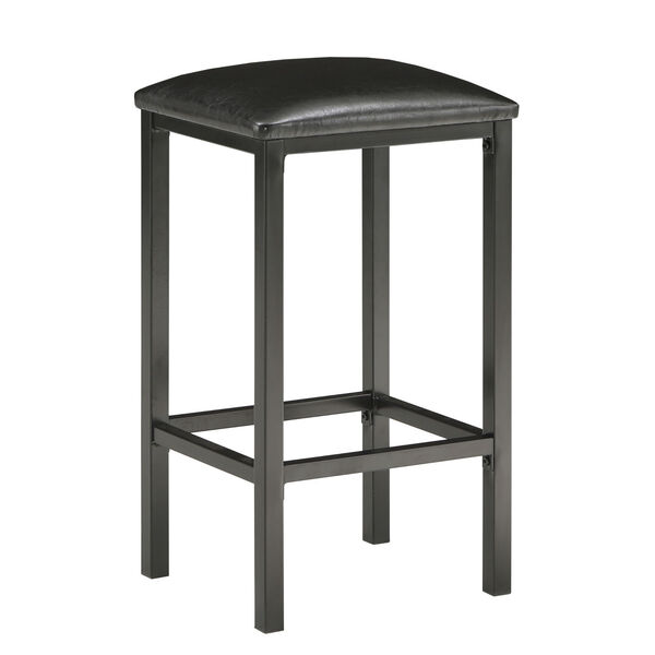 Rosa Black Three-Piece Counter Height Table Set with Marble Top, image 4