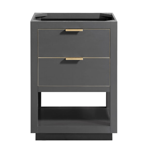 Allie 24-Inch Twilight Gray Matte Gold Vanity Only, image 1
