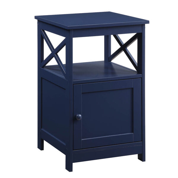 Oxford Cobalt Blue End Table with Cabinet, image 1