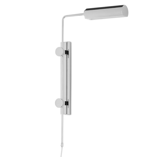 Satire Polished Nickel One-Light Integrated LED Swing Arm Wall Sconce, image 4