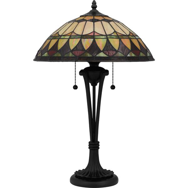 Sevilla Matte Black Two-Light Table Lamp, image 2