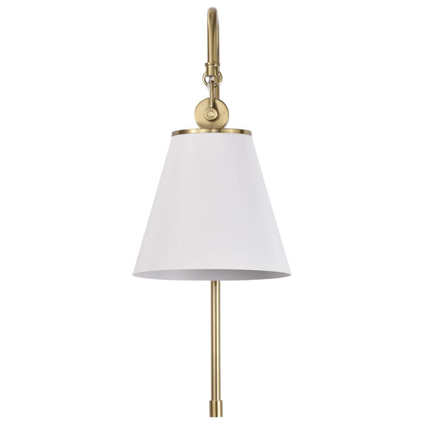 Dover White and Vintage Brass One-Light Wall Sconce, image 5