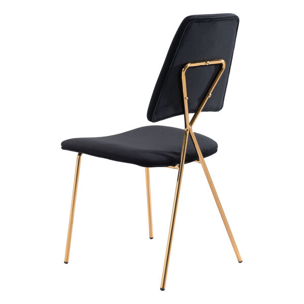 Chloe Black and Gold Dining Chair, Set of Two, image 6