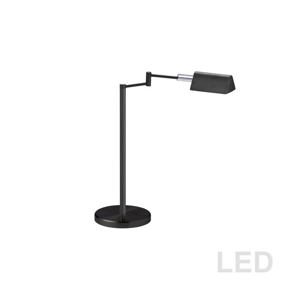 Black with Polished Chrome 21-Inch LED Desk Lamp, image 1