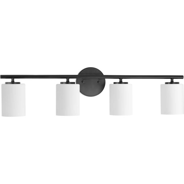 P2160-31: Replay Black Four-Light Bath Vanity with Etched Glass, image 4