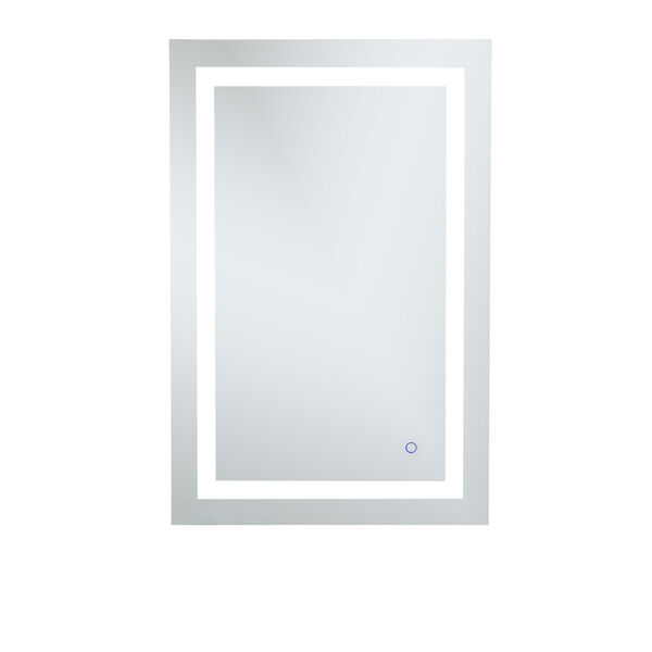 Helios Silver 36 x 24 Inch Aluminum Touchscreen LED Lighted Mirror, image 1