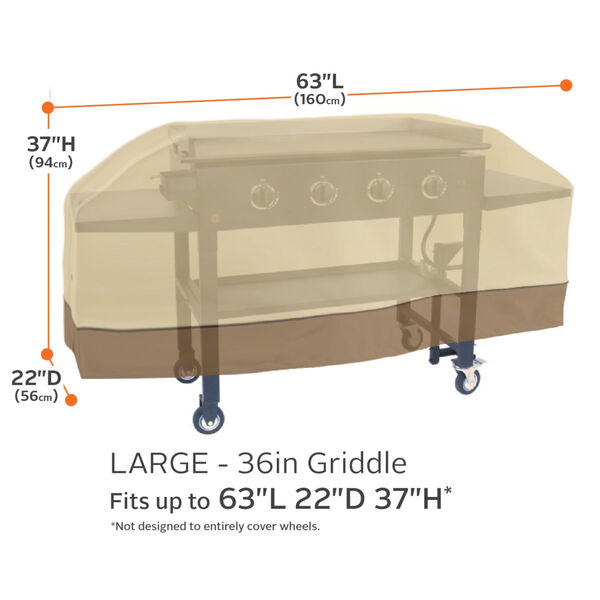 Ash Beige and Brown 63-Inch Flat Top Griddle Cover, image 4