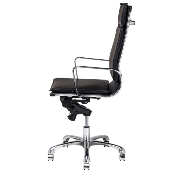 Carlo Black and Silver High Back Office Chair, image 3
