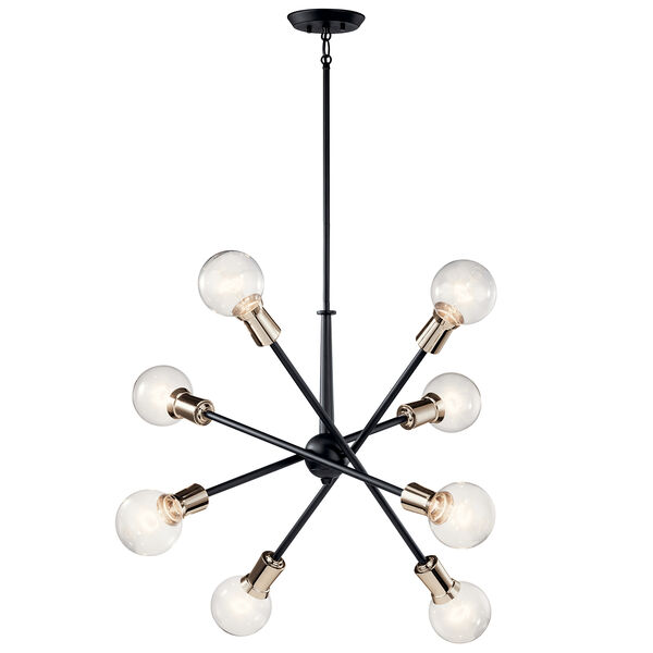 Armstrong Black Eight-Light Chandelier, image 3
