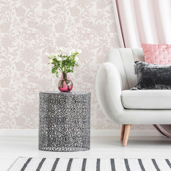 CosmoLiving Garden Floral Dusted Pink Removable Wallpaper, image 4