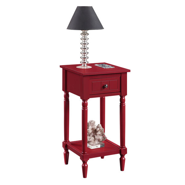 French Country Cranberry Red 28-Inch Khloe Accent Table, image 6