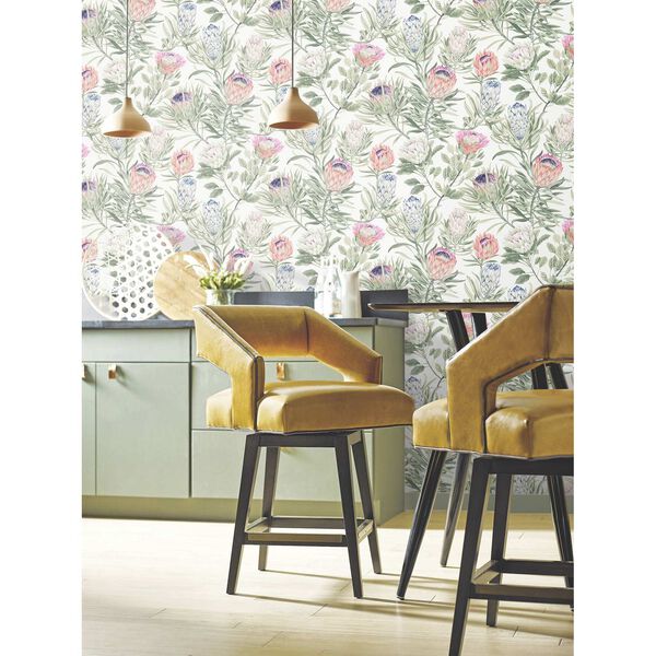 Protea White Fuchsia Wallpaper, image 3