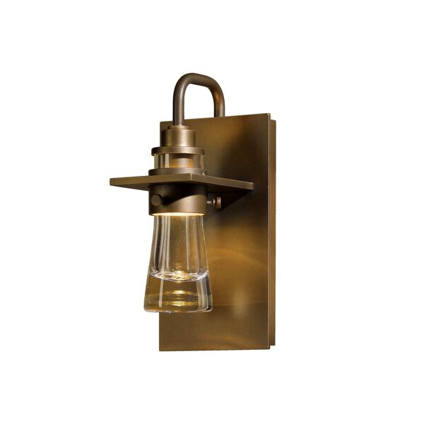 Erlenmeyer Coastal Bronze One-Light Outdoor Sconce with Clear Glass, image 1