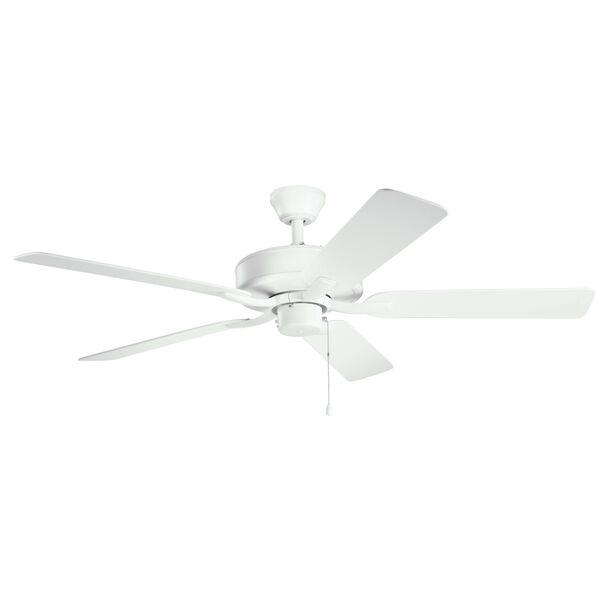 Basics Pro Matte White 52-Inch Patio Ceiling Fan, image 1