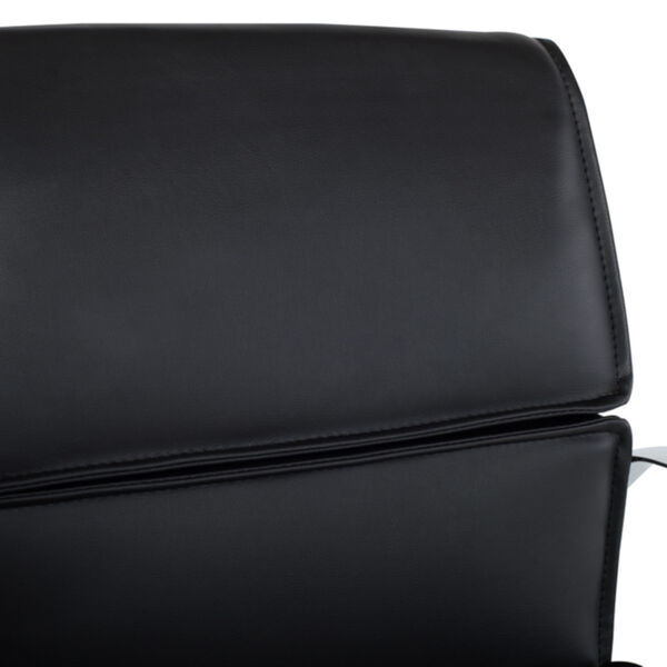 Lucia Matte Black and Silver Office Chair, image 2