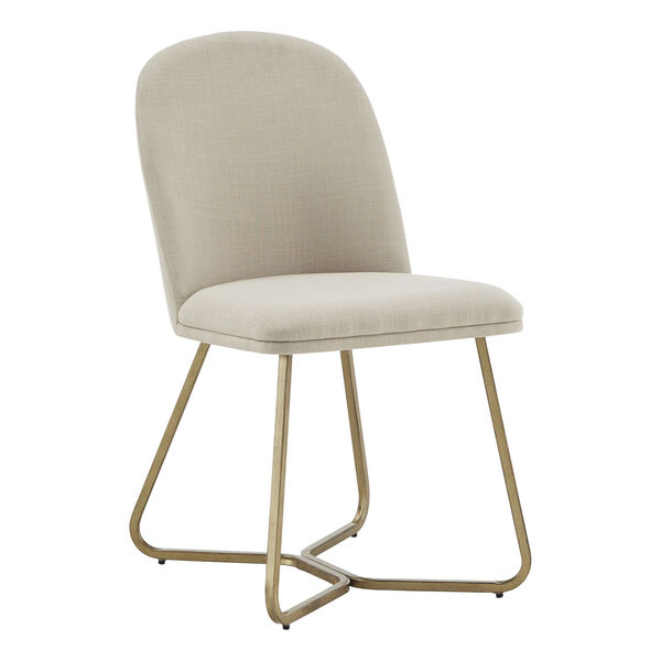 Helena Gold and Beige Dining Chair, Set of Two, image 1