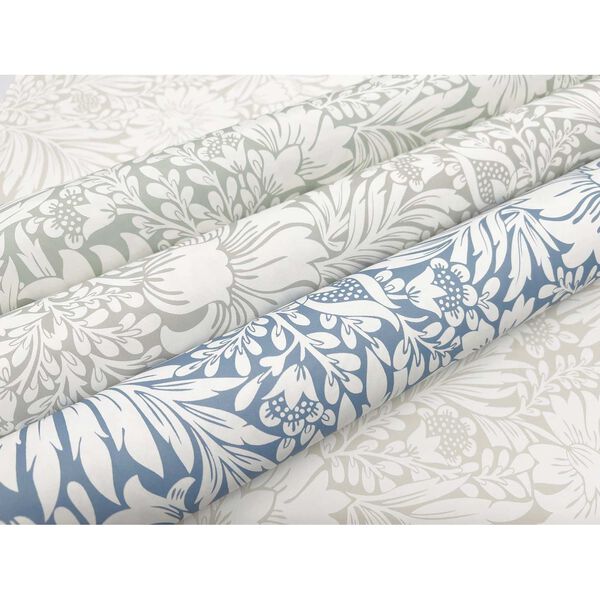 Modern Acanthus Wedgewood Blue Peel and Stick Wallpaper, image 4