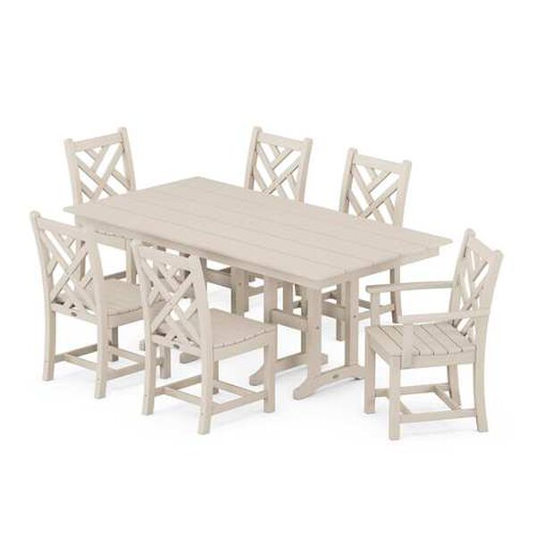 Chippendale Sand Dining Set, 7-Piece, image 1