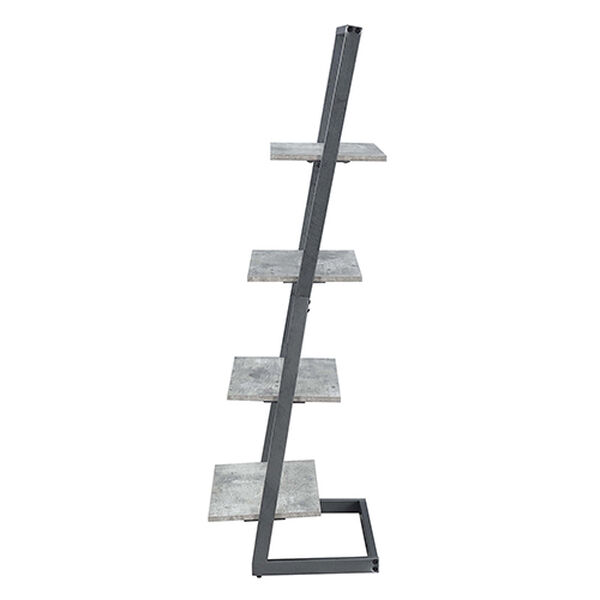 Graystone Slate Gray Four Tier Ladder Bookshelf, image 4
