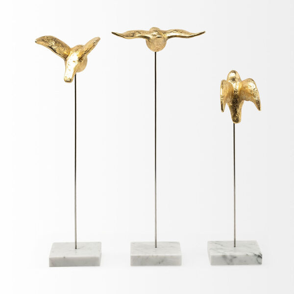 Aya Gold Decorative Bird, Set of Three, image 4