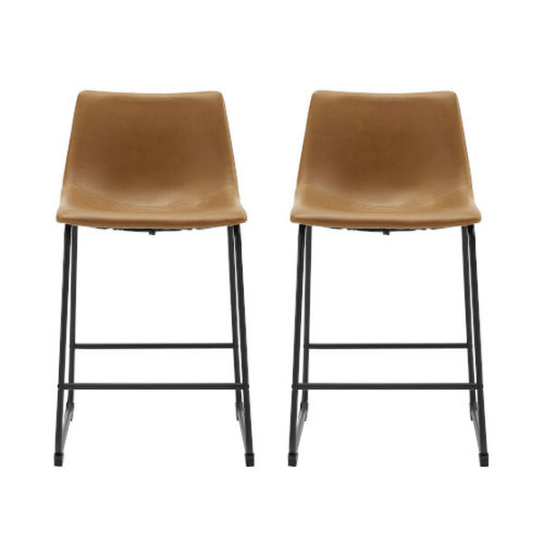 Whiskey Brown Counter Stool, set of 2, image 2