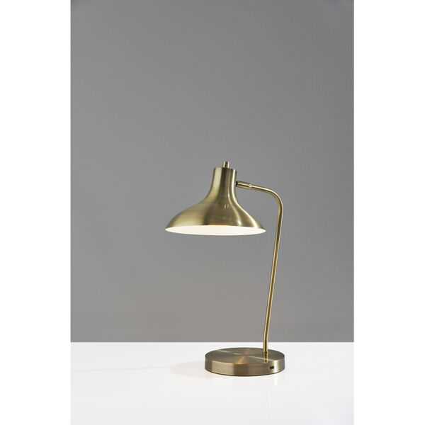Cleo Antique Brass One-Light Desk Lamp, image 6