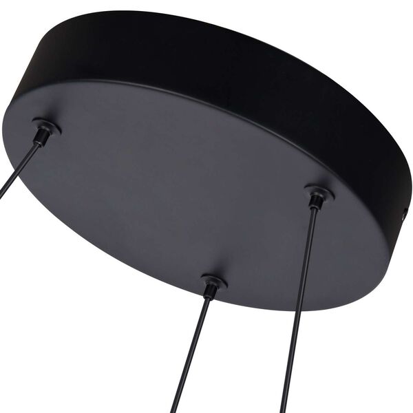 Milano Black Adjustable Eight-Light Integrated LED Chandelier, image 6