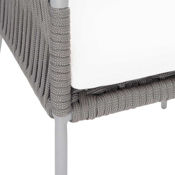 Amalfi Slate Gray Charcoal Mist Outdoor Arm Chair, image 5