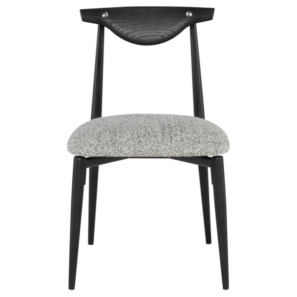 Vicuna Boucle Grey Ebonized Dining Chair, image 4