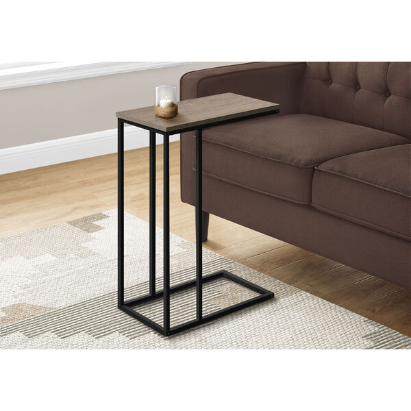Dark Taupe and Black End Table, image 2