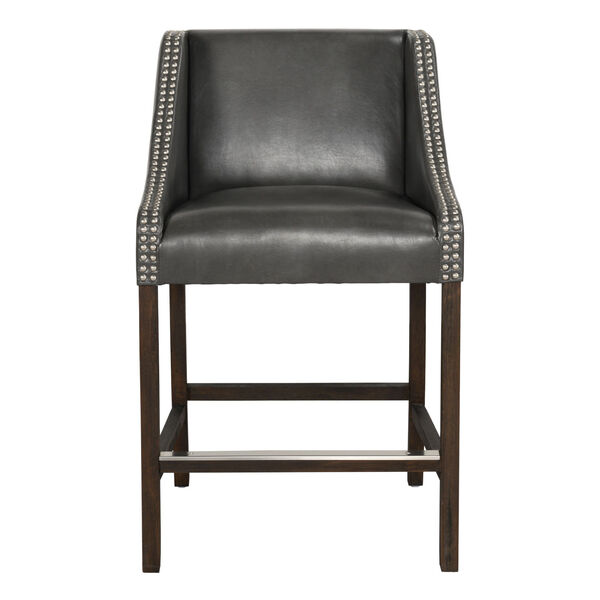 Jensen Charcoal Gray and Brown Counterstool, image 1