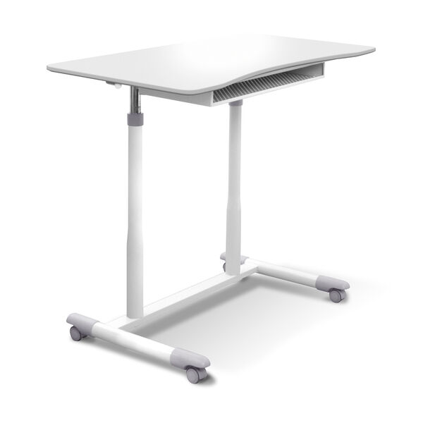 Stand Up Desk Height Adjustable and Mobile with White Top, image 2