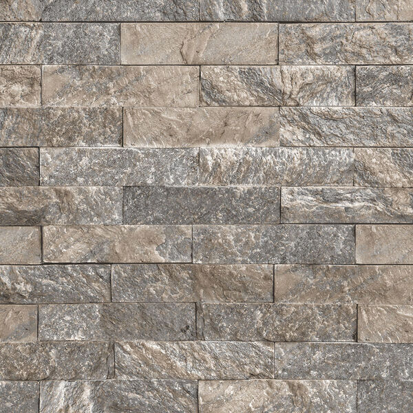 Black and Beige Stacked Stone Wallpaper - SAMPLE SWATCH ONLY, image 1