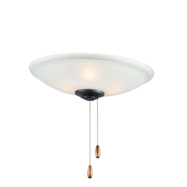Black Three-Light Ceiling Fan Light Kit, image 1