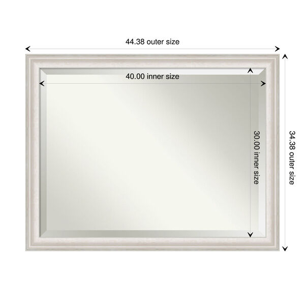 Trio White Wash Silver Wall Mirror, image 3