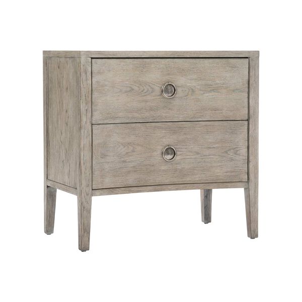 Albion Pewter Nightstand with Two Drawers, image 2