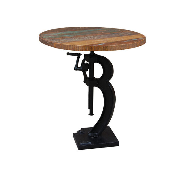 Antique Black Adjustable Pub Table, image 1
