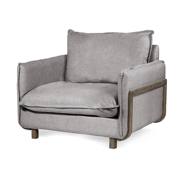 Roy II Flint Gray and Brown Arm Chair, image 1