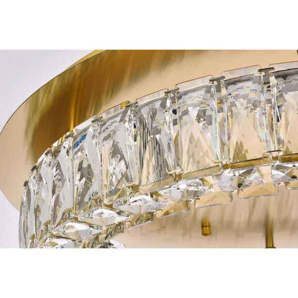 Monroe Gold 22-Inch Integrated LED Flush Mount, image 5